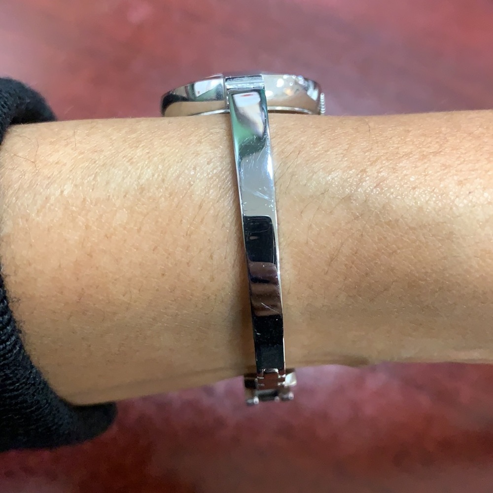 Movado Pink Dial Stainless Steel Bangle Watch - Picture 2 of 6